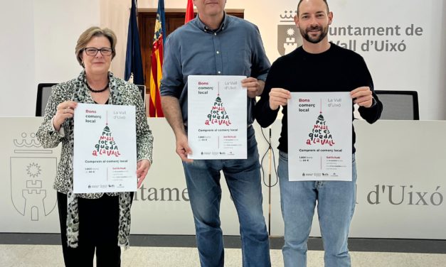 L’Ajuntament de la Vall d’Uixó llança 1.000 bons per comprar al comerç local aquest Nadal