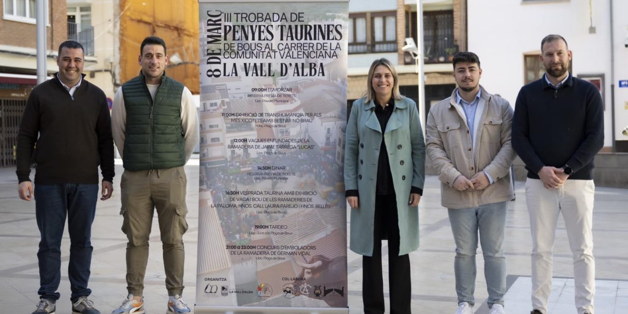 Vall d’Alba acollirà la III Trobada de Penyes Taurins de la Comunitat el dissabte 8 de març